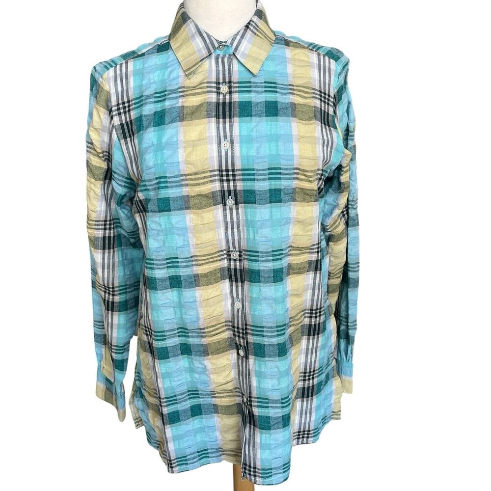 Brooks Brothers Shirt Button Front Long Sleeves Collar Textured Office Career 8
